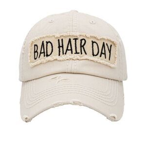2/$30 Ladies White Bad Hair Day Hat